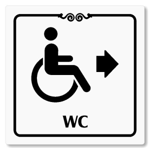 WC invalidé vpravo, 80x80mm, bílá, Texas